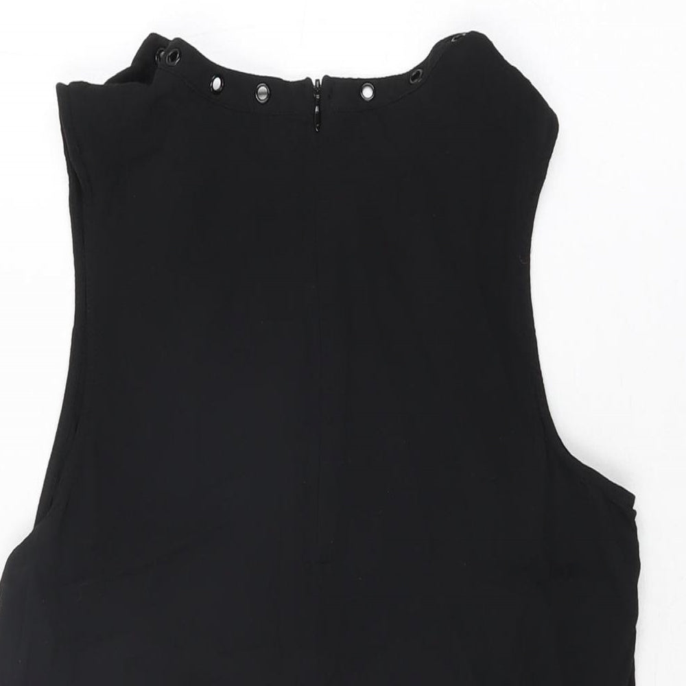 Womens UK Size 10 New Look Black Basic T-Shirt