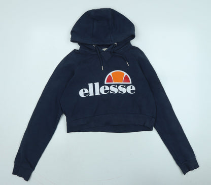 ellesse Womens Blue Cotton Pullover Hoodie Size 10 - Ellesse
