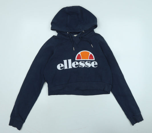 ellesse Womens Blue Cotton Pullover Hoodie Size 10 - Ellesse