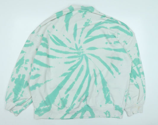 Divided Womens Green Cotton Pullover Sweatshirt Size M