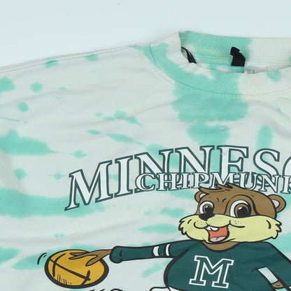 Divided Womens Green Cotton Pullover Sweatshirt Size M