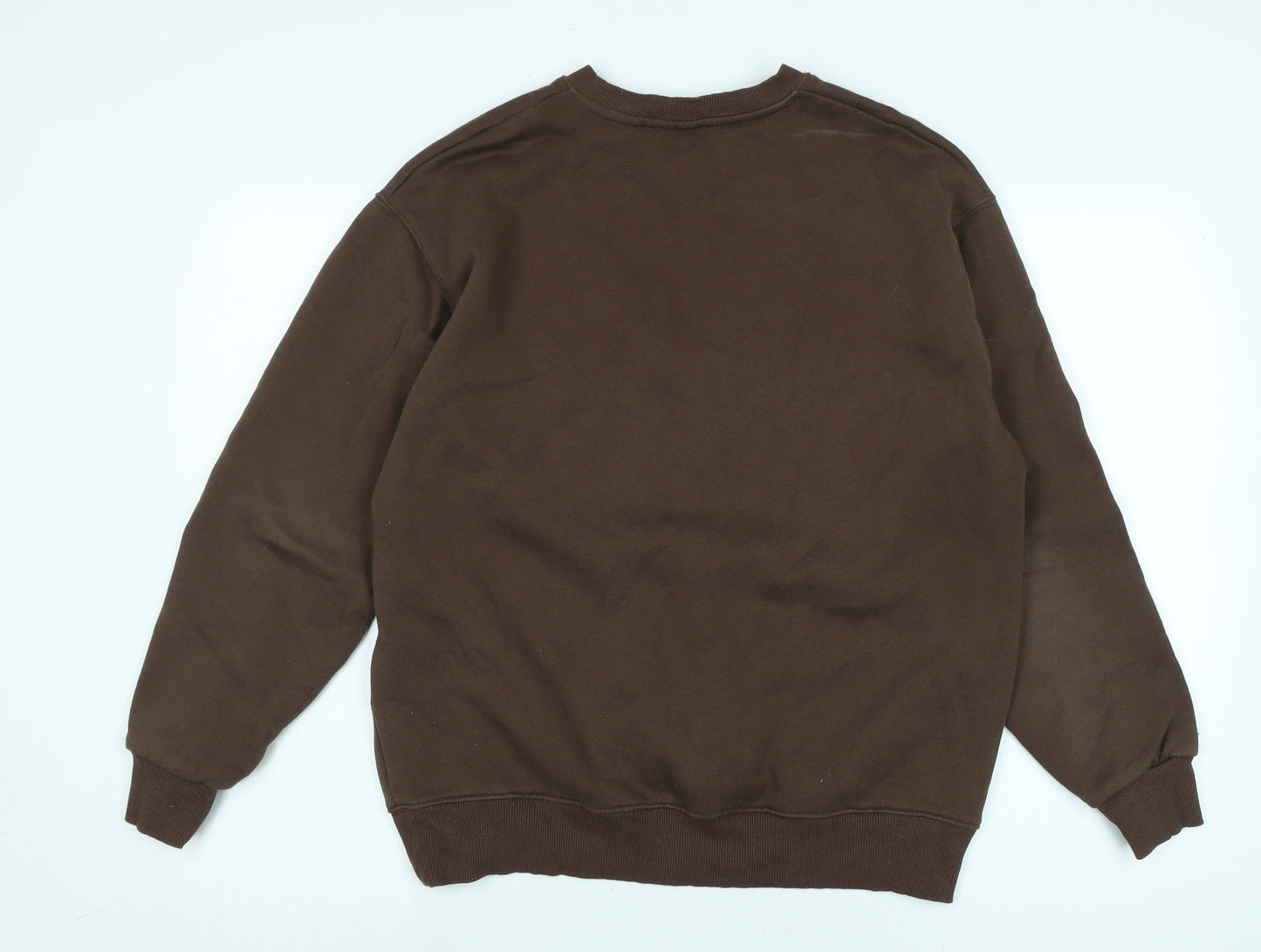 Mens UK Size S Pull&Bear Brown Pullover Sweatshirt