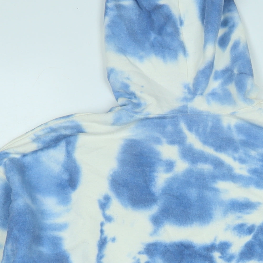 New York Womens Blue Cotton Pullover Hoodie Size M