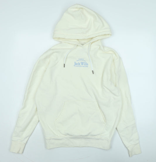 Womens UK Size 6 Jack Wills Ivory Pullover Hoodie