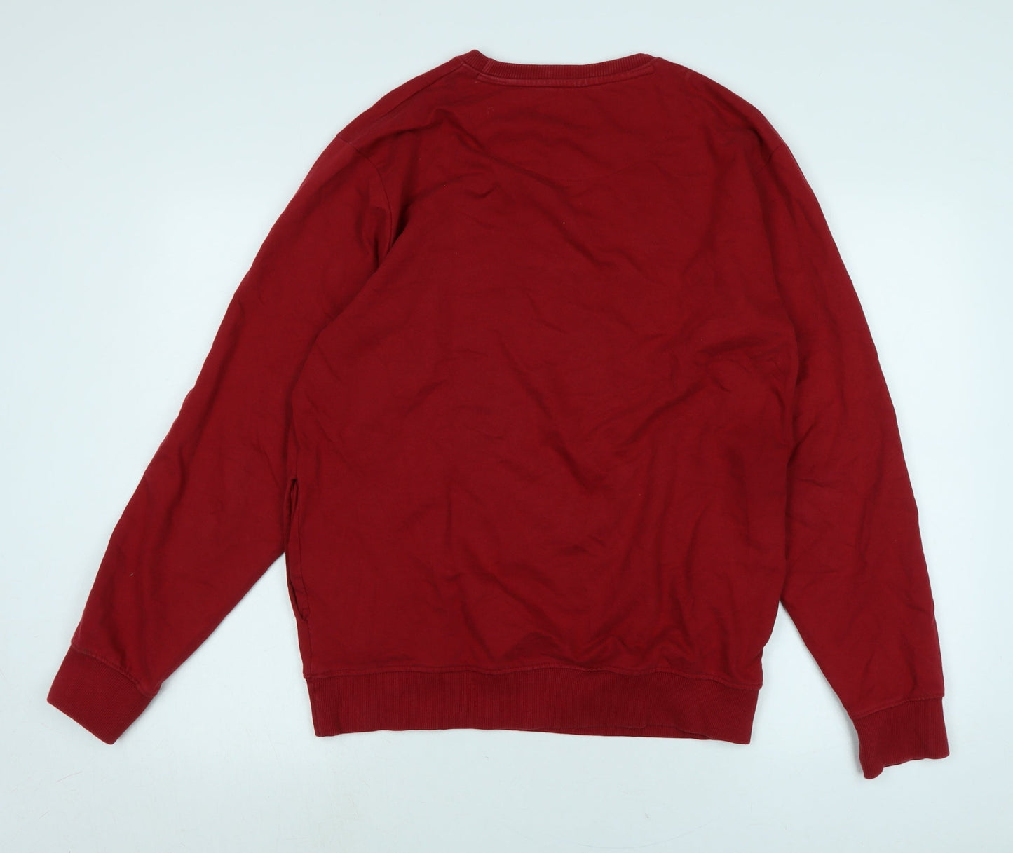 Mens UK Size L Pepe Jeans Red Pullover Sweatshirt