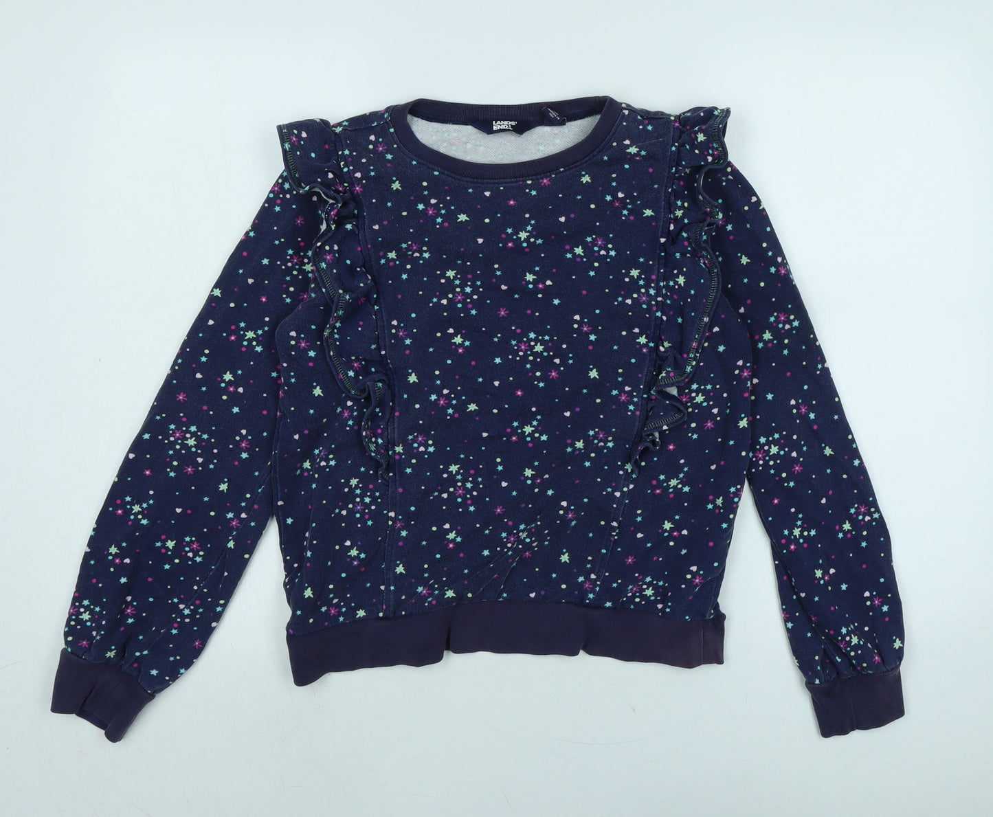 Womens UK Size L Lands End Blue Pullover Sweatshirt