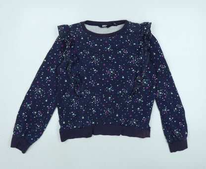 Womens UK Size L Lands End Blue Pullover Sweatshirt