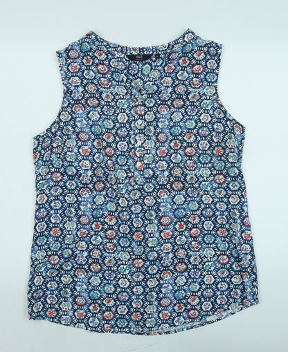 Womens UK Size 14 Isle Blue Basic Blouse