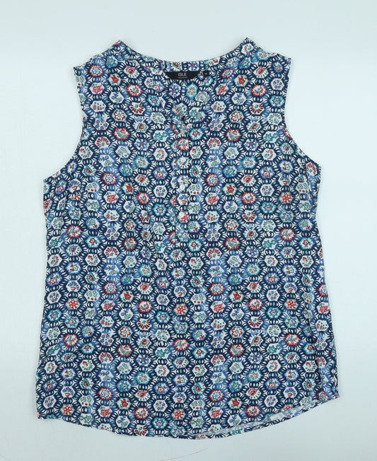 Womens UK Size 14 Isle Blue Basic Blouse