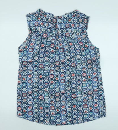 Womens UK Size 14 Isle Blue Basic Blouse