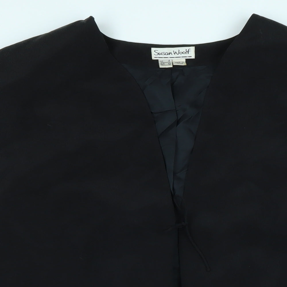 Susan Woolf Womens Black Jacket Size 14 - Susan Wolfe - Vintage