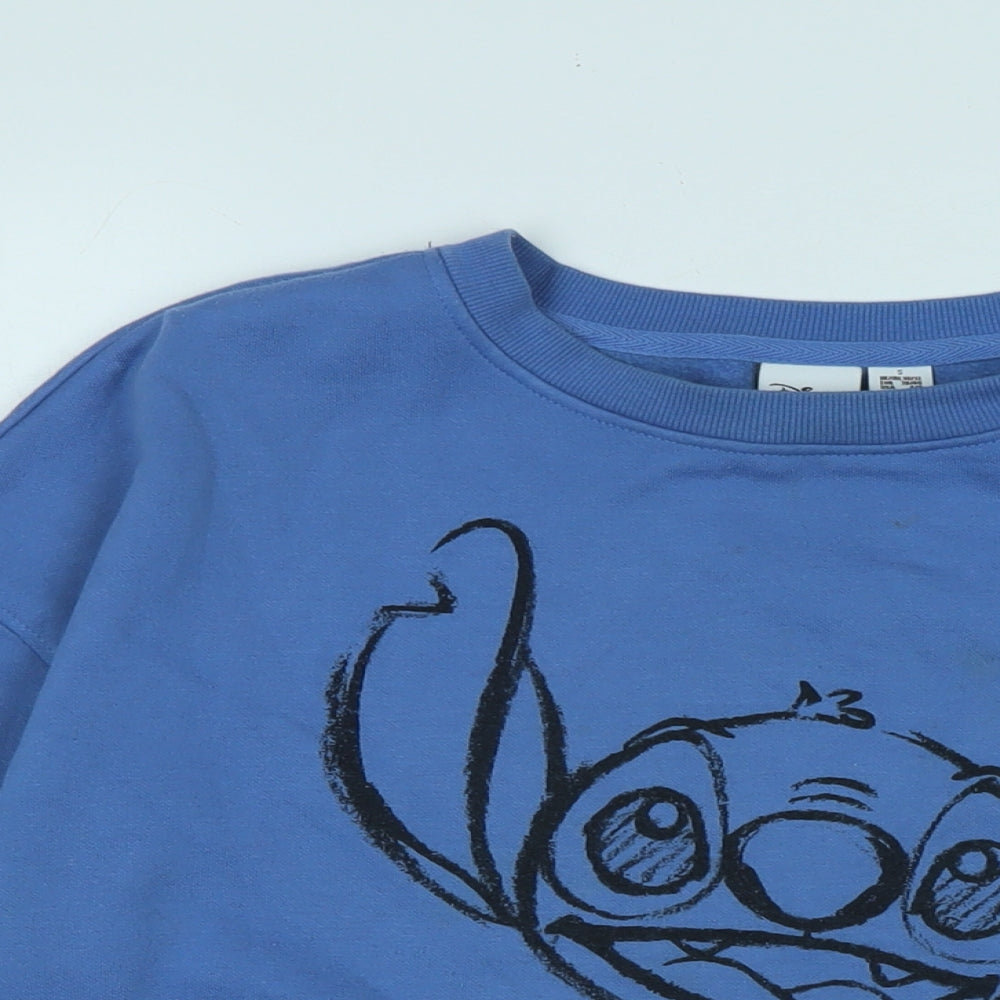 Womens UK Size S Disney Blue Pullover Sweatshirt