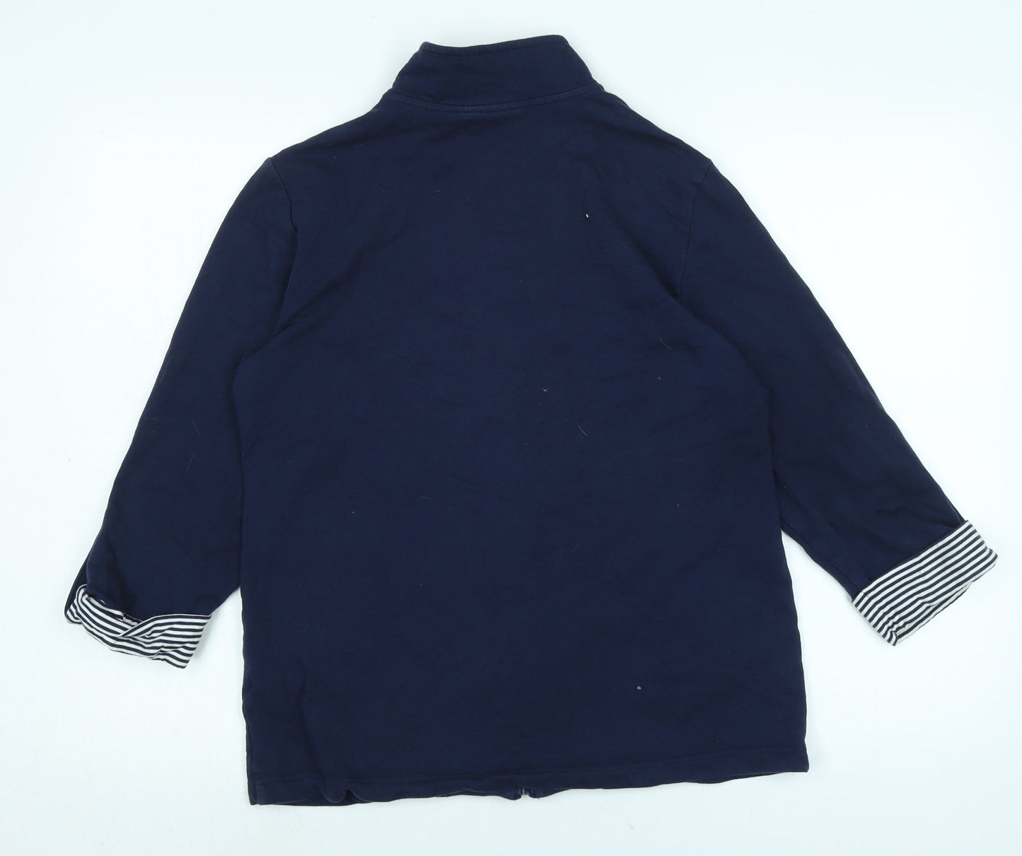 Karen Scott Womens Blue Jacket Size M Zip - karen Scott