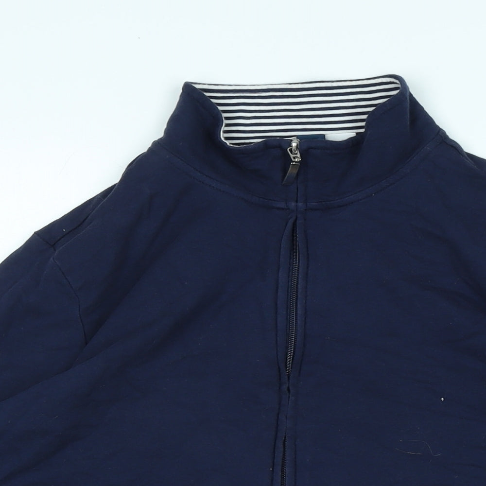 Karen Scott Womens Blue Jacket Size M Zip - karen Scott