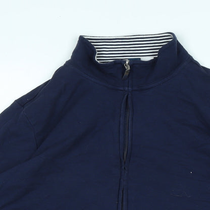 Karen Scott Womens Blue Jacket Size M Zip - karen Scott