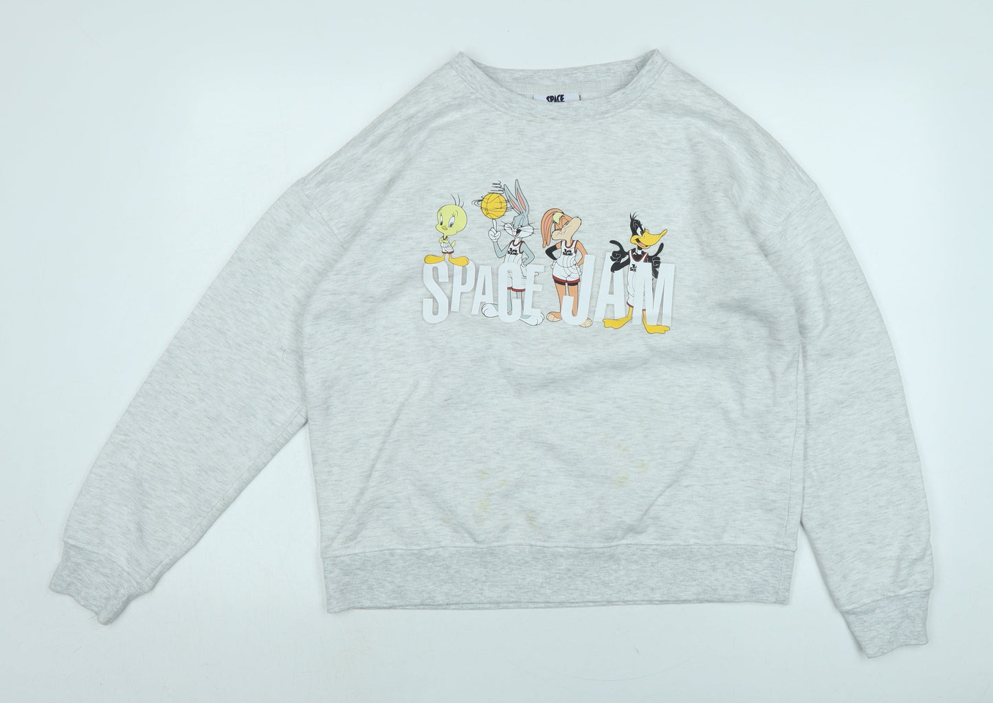 SPICE JAM Womens Grey Cotton Pullover Sweatshirt Size 12 - Spice Jam