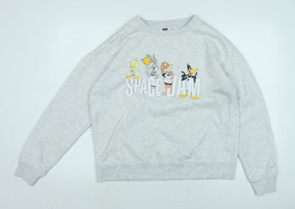 SPICE JAM Womens Grey Cotton Pullover Sweatshirt Size 12 - Spice Jam