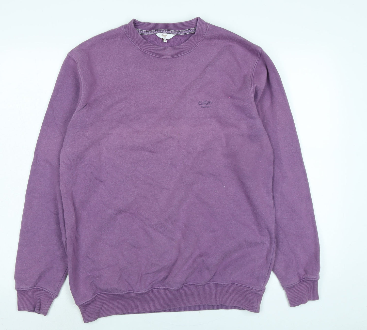 Cotton Traders Womens Purple Cotton Pullover Sweatshirt Size M - Cotton Traders