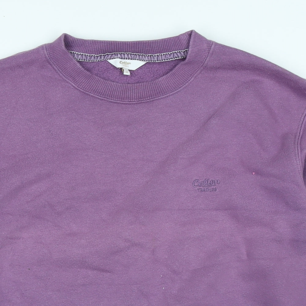 Cotton Traders Womens Purple Cotton Pullover Sweatshirt Size M - Cotton Traders