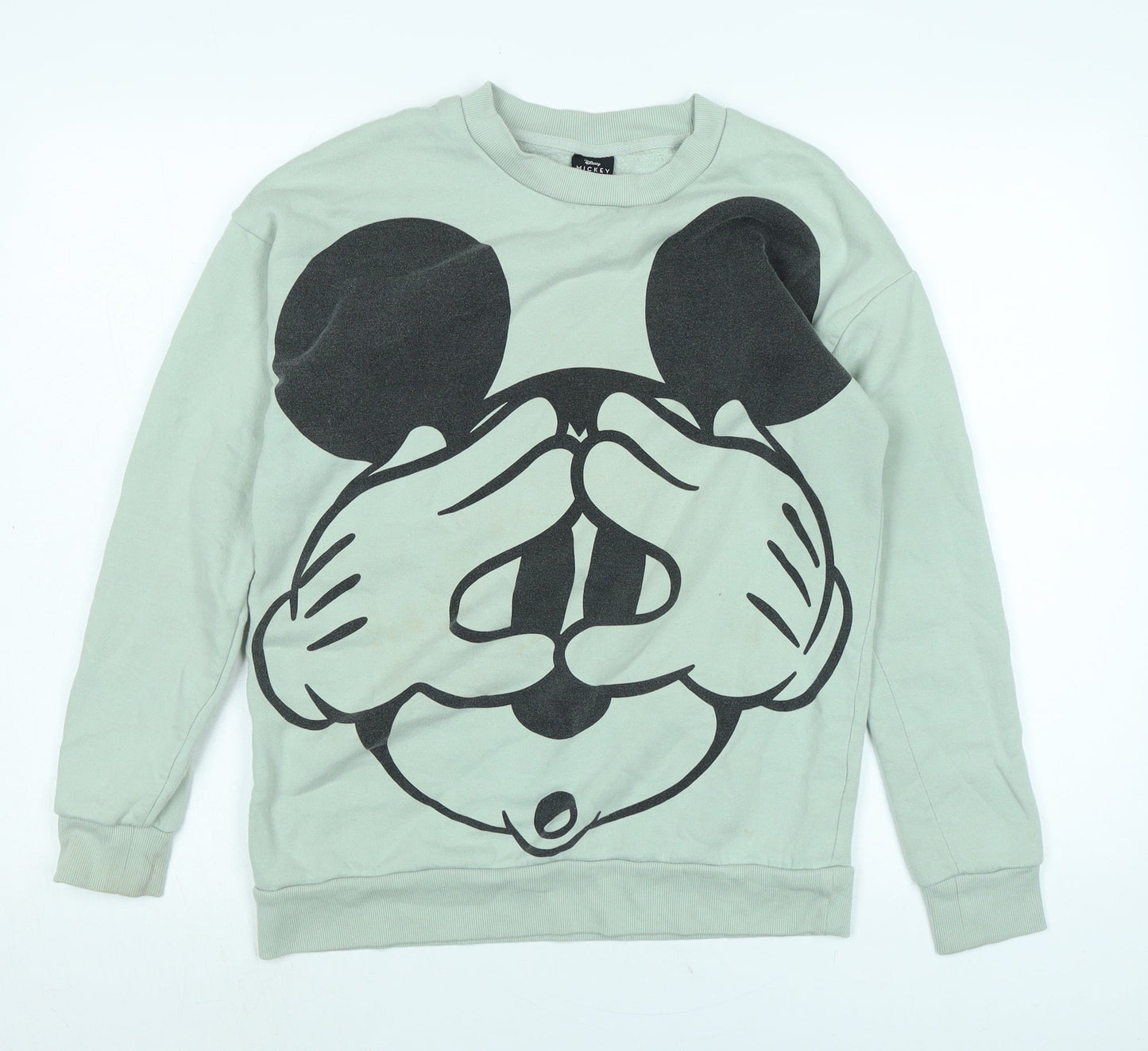 Womens UK Size S Disney Green Pullover Sweatshirt