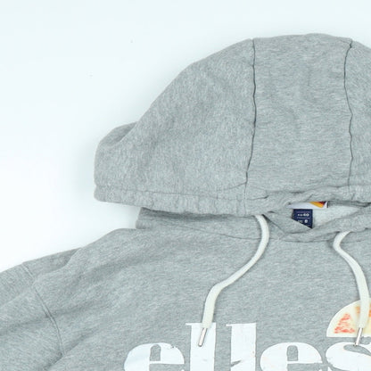 ellesse Womens Grey Cotton Pullover Hoodie Size 12 - Ellesse