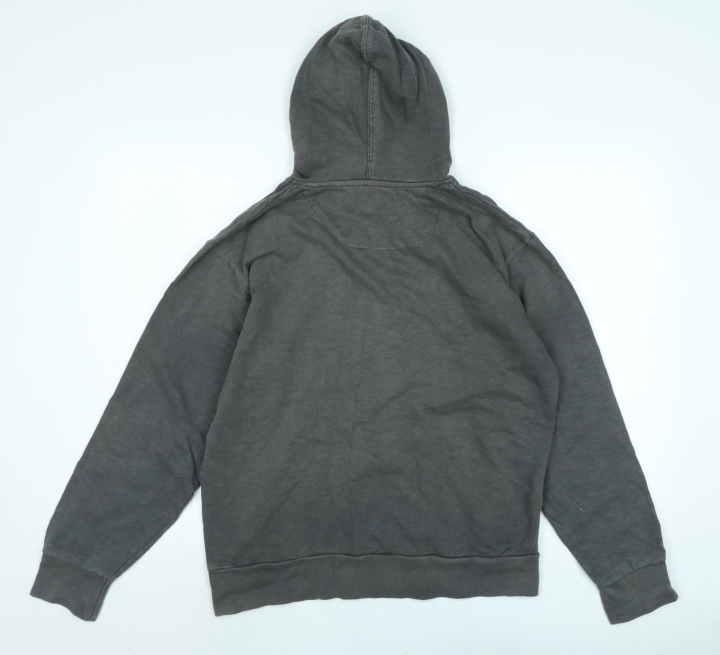 DENIM SEVENTY THREE Mens Grey Cotton Pullover Hoodie Size S - Denim Seventy three