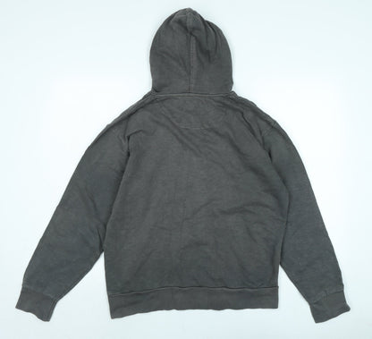 DENIM SEVENTY THREE Mens Grey Cotton Pullover Hoodie Size S - Denim Seventy three