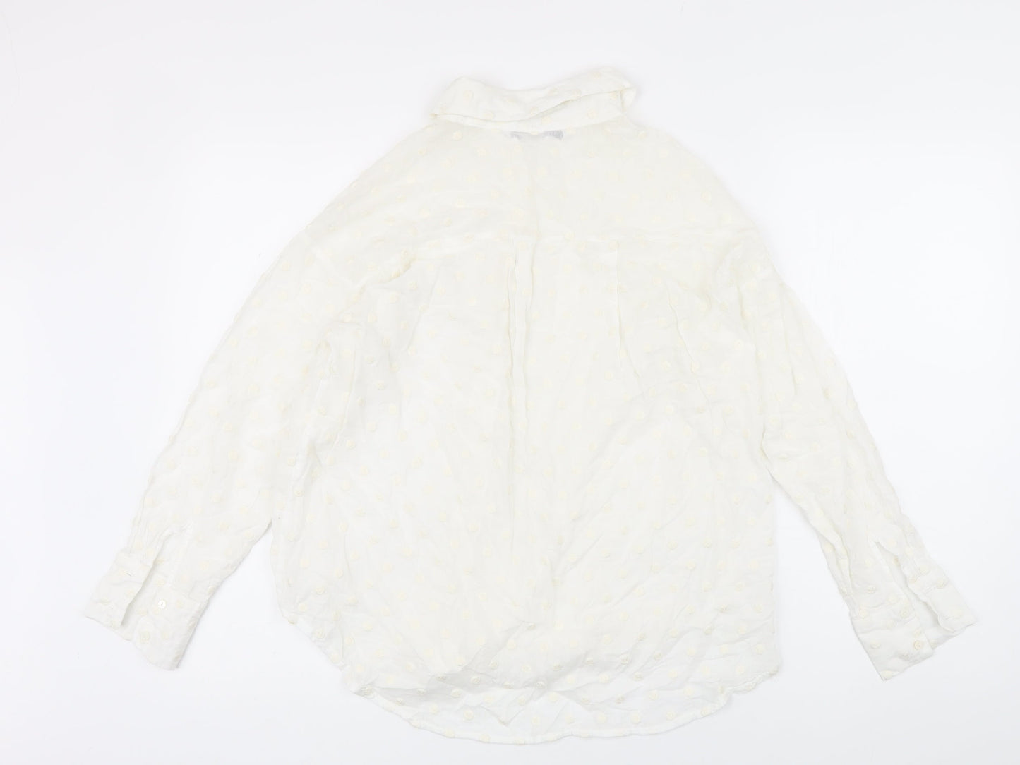 Womens UK Size 8 Zara White Basic Blouse