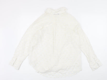 Womens UK Size 8 Zara White Basic Blouse