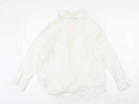 Womens UK Size 8 Zara White Basic Blouse