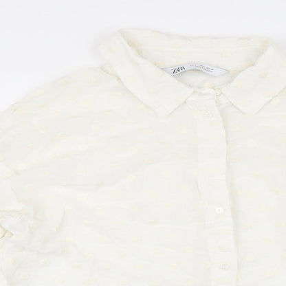 Womens UK Size 8 Zara White Basic Blouse