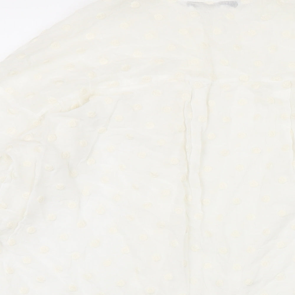 Womens UK Size 8 Zara White Basic Blouse