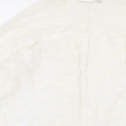 Womens UK Size 8 Zara White Basic Blouse