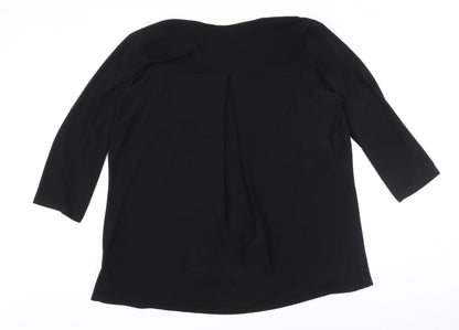 Saloos Womens Black Jacket Blazer Size XL