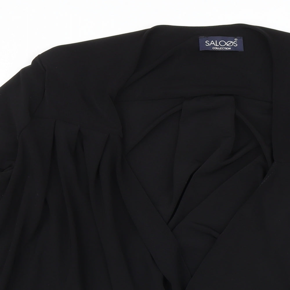 Saloos Womens Black Jacket Blazer Size XL