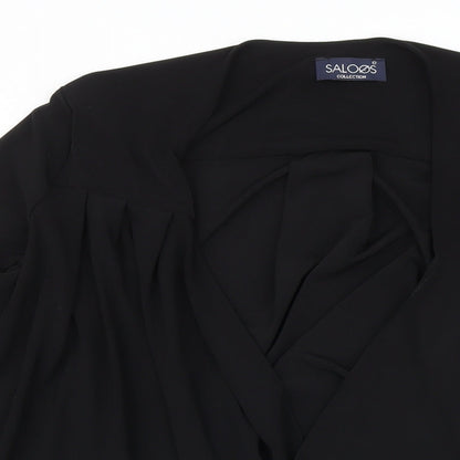 Saloos Womens Black Jacket Blazer Size XL