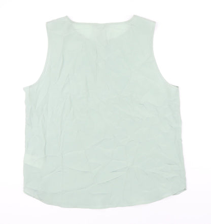 Womens UK Size 18 H&M Green Tunic Blouse