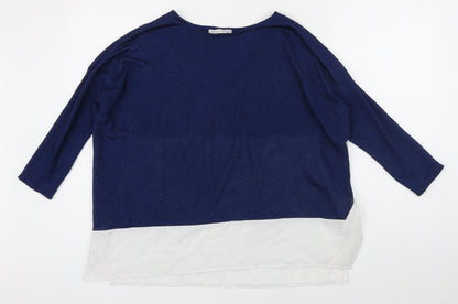 Womens UK Size S Zara Blue Tunic Blouse