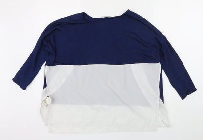 Womens UK Size S Zara Blue Tunic Blouse
