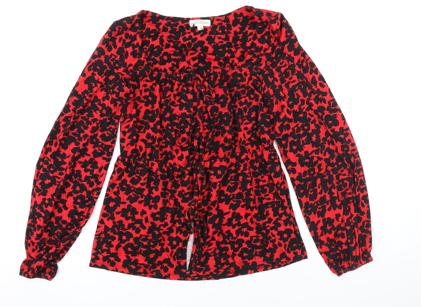 Womens UK Size S Monsoon Red Tunic Blouse