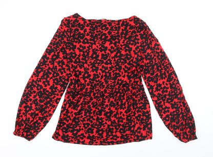 Womens UK Size S Monsoon Red Tunic Blouse
