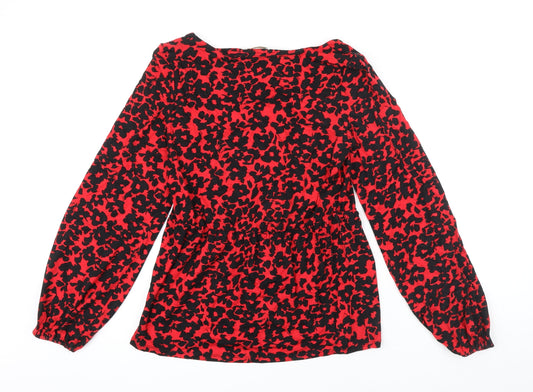 Womens UK Size S Monsoon Red Tunic Blouse