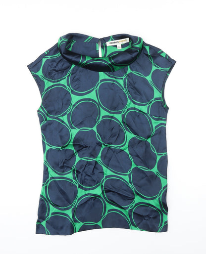 Womens UK Size XL Clements Ribeiro Green Tunic Blouse