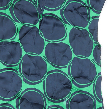Womens UK Size XL Clements Ribeiro Green Tunic Blouse