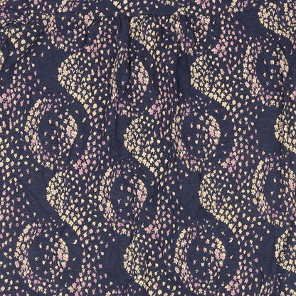 NEXT Womens Blue Floral Cotton Shift Size 14 Boat Neck