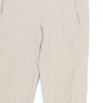 Lina Womens Beige Cotton Jegging Leggings Size L L24 in
