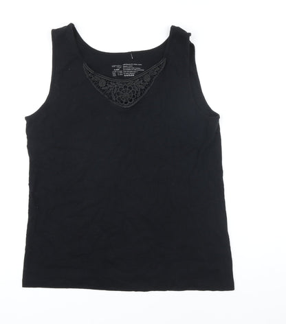 Womens UK Size XL ESMARA Black Basic T-Shirt