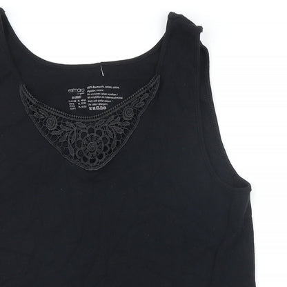 Womens UK Size XL ESMARA Black Basic T-Shirt