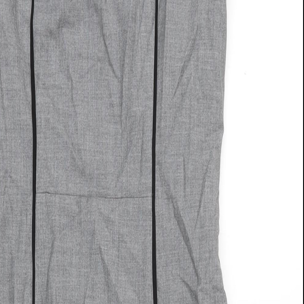Oasis Womens Grey Polyester Pencil Dress Size 8 Boat Neck