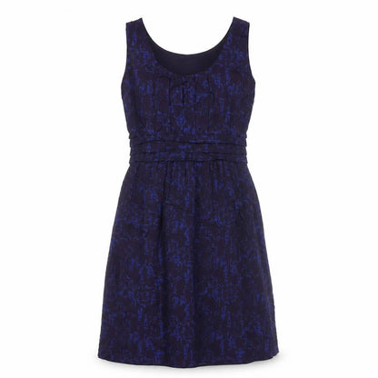 Gap Womens Blue Geometric Polyester Tank Dress Size 10 Scoop Neck Zip